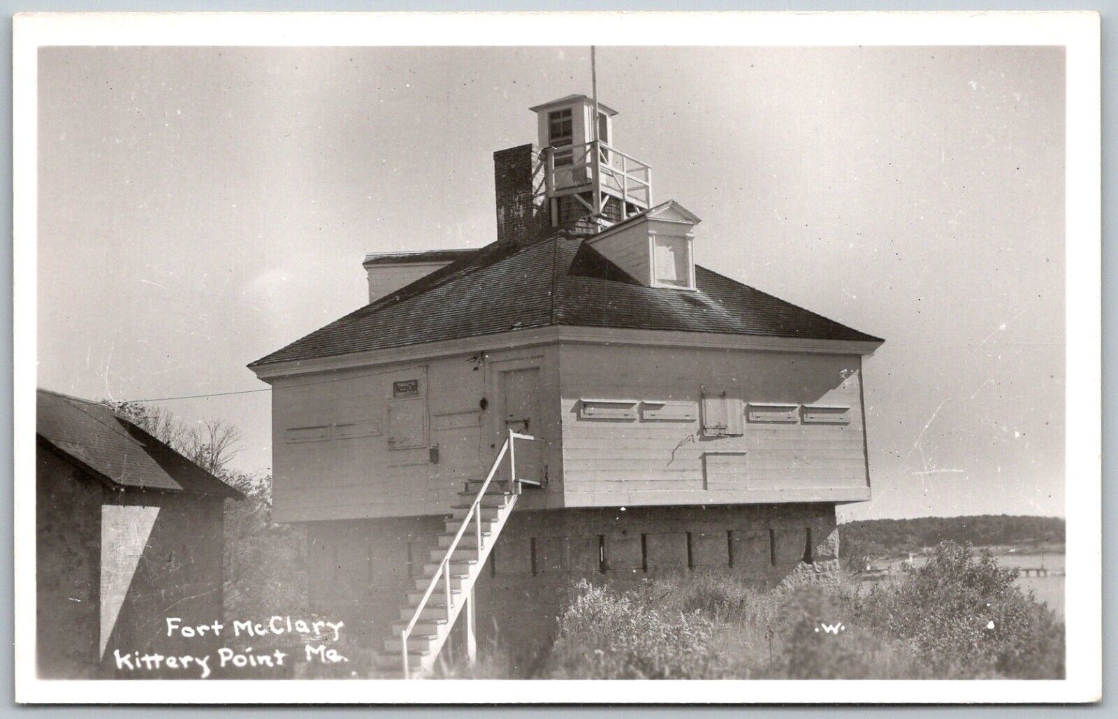 Pemaquid Point Maine 1950s RPPC Real Photo Postcard Fort William