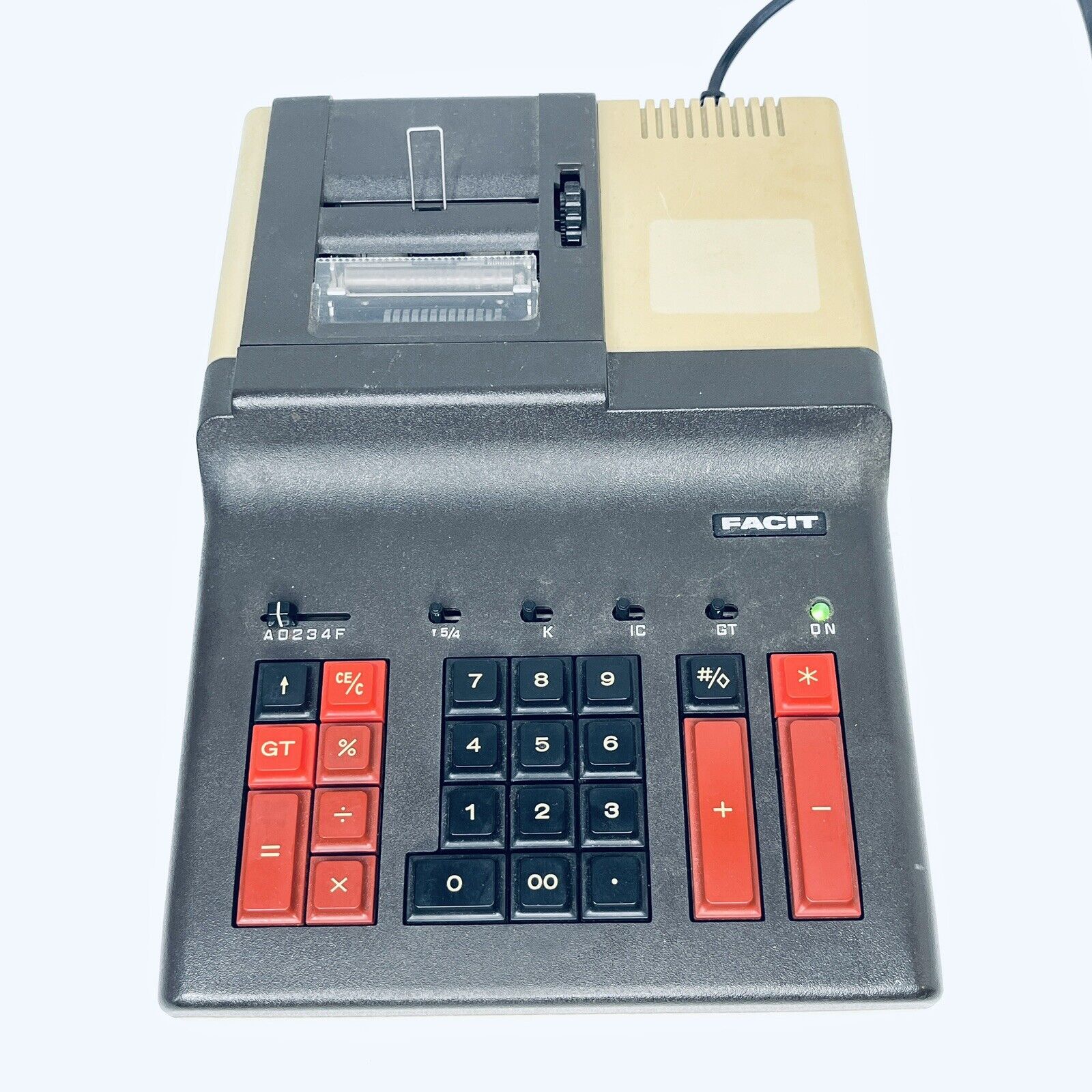 Facit 2202 calculator Vintage Retro 1980 Japan Desktop Printing  Adding Machine