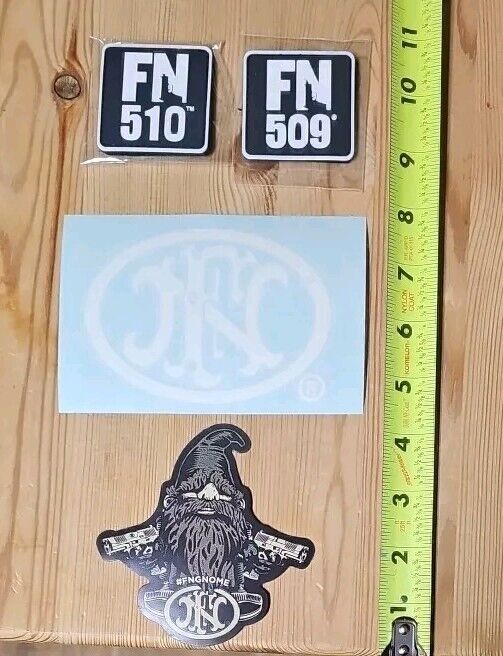 FN FNH Decal, Gnome Handgun Magnet, 509 & 510 Moral Patch Battle Swag Firearms 