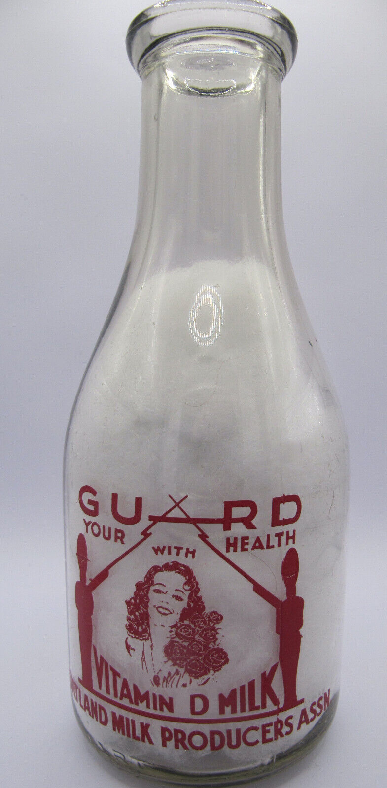 Vintage bottle, PORTLAND MILK PRODUCERS, Guard Your Health, RMB Collectables