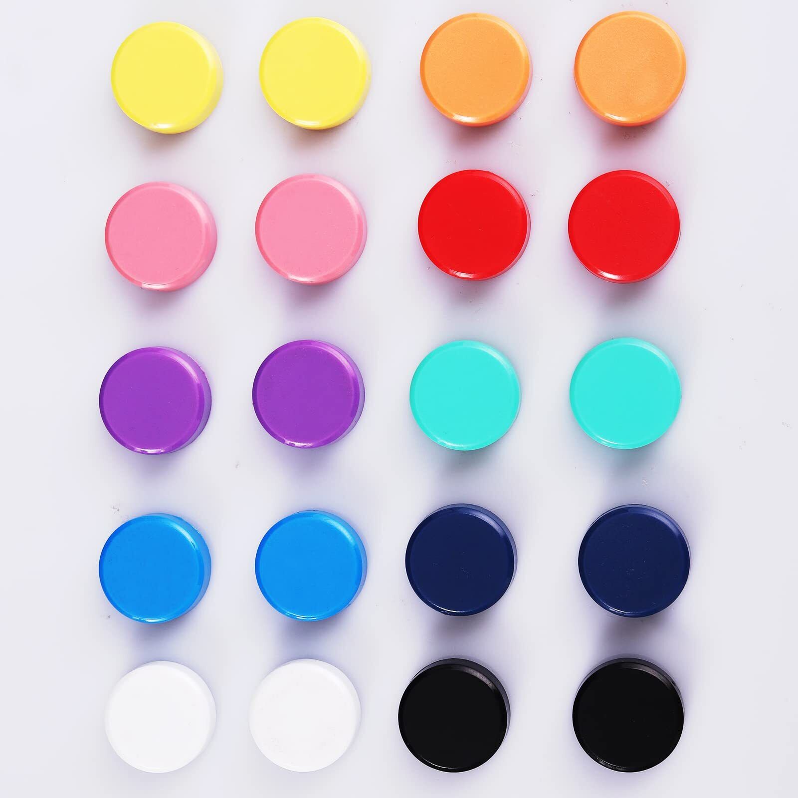 20 Pack Color Refrigerator Magnets Colorful Fridge Magnet, Locker Magnets Cute D