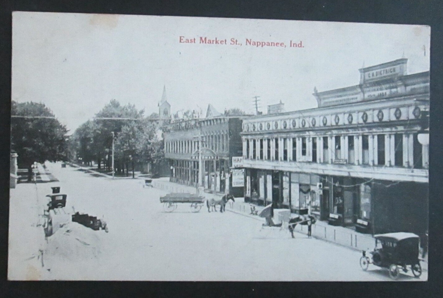 East Market Street Nappanee IN Posted DB Postcard