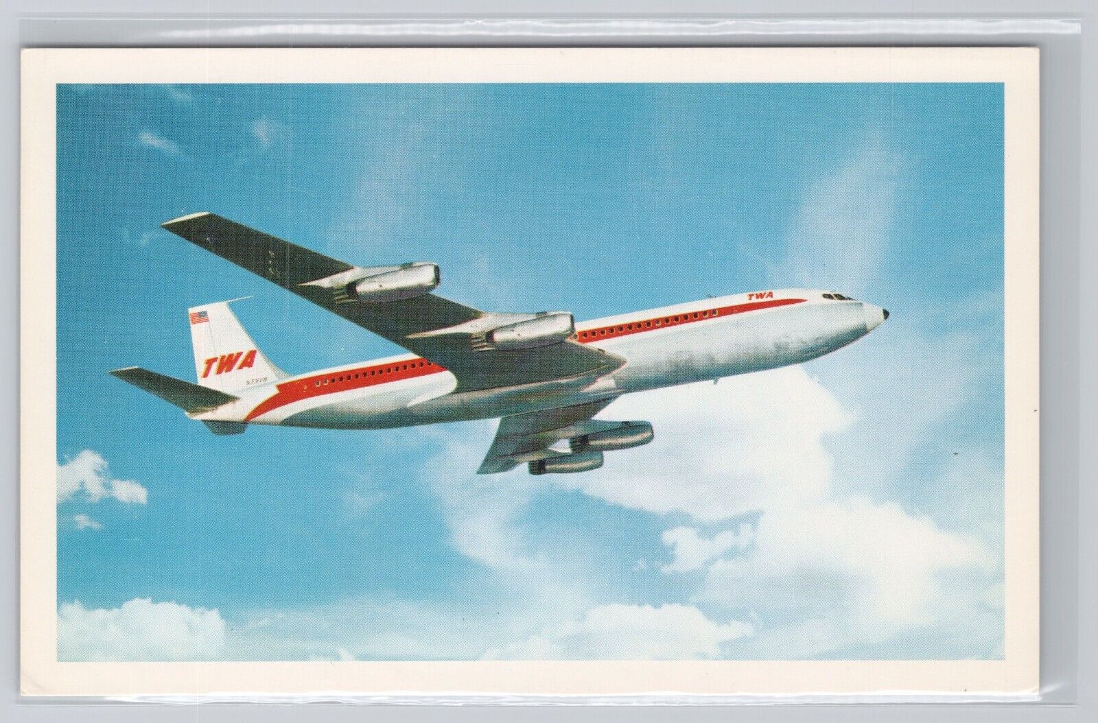 Postcard TWA Jet Aricraft