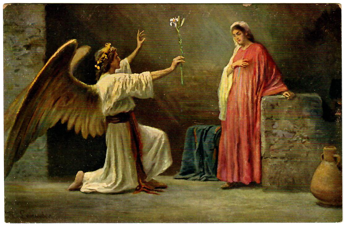 Antique Postcard GERMANY Holy Scripture Annunciation Series VI DB Unposted