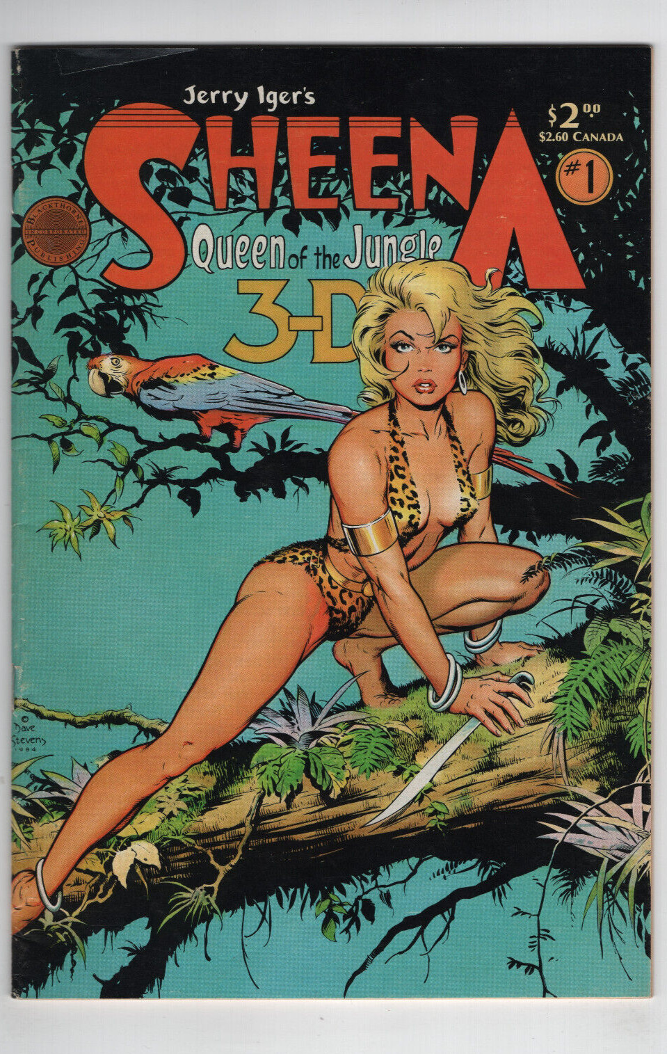 Sheena #1 Queen of the Jungle 3D Dave Stevens GGA 1985 Comic W/Glasses Good Girl
