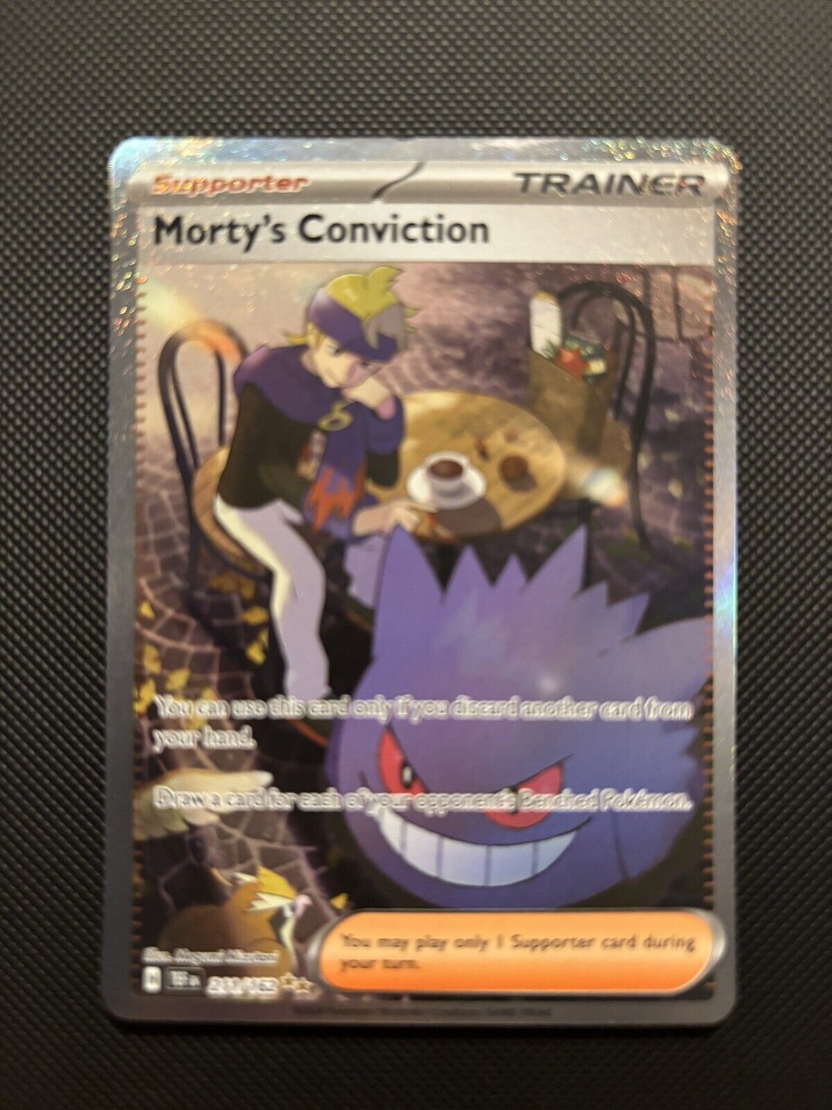 Mortys Conviction 211/162 Temporal Forces Illustration Full Art Pokemon Card