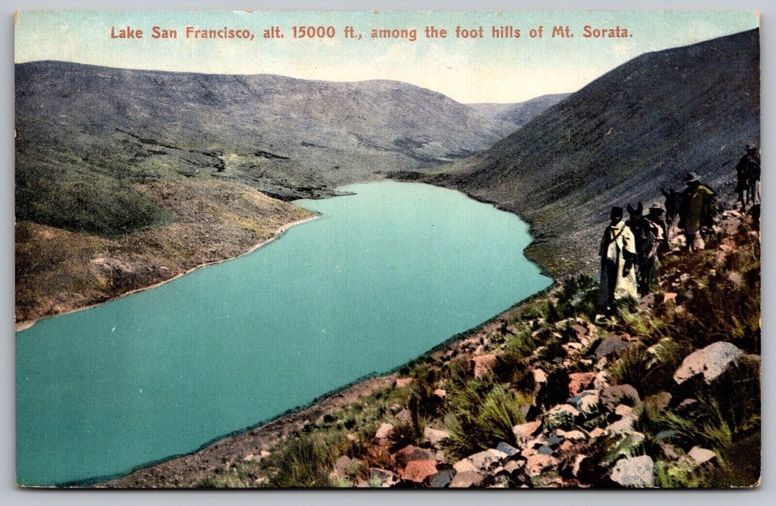 Lake San Francisco Foot Hills Mount Sorata Lakefront Mountains Vintage Postcard