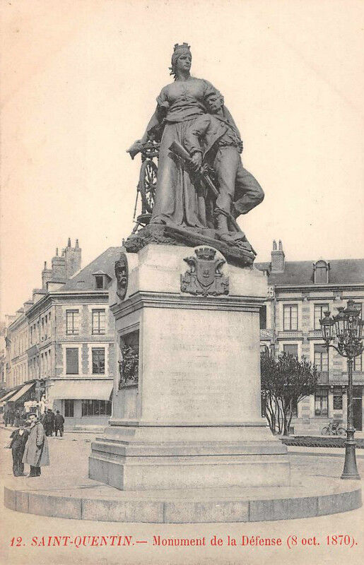 CPA 02 - Saint-Quentin - Monument De La Défense (8oct. 1870)