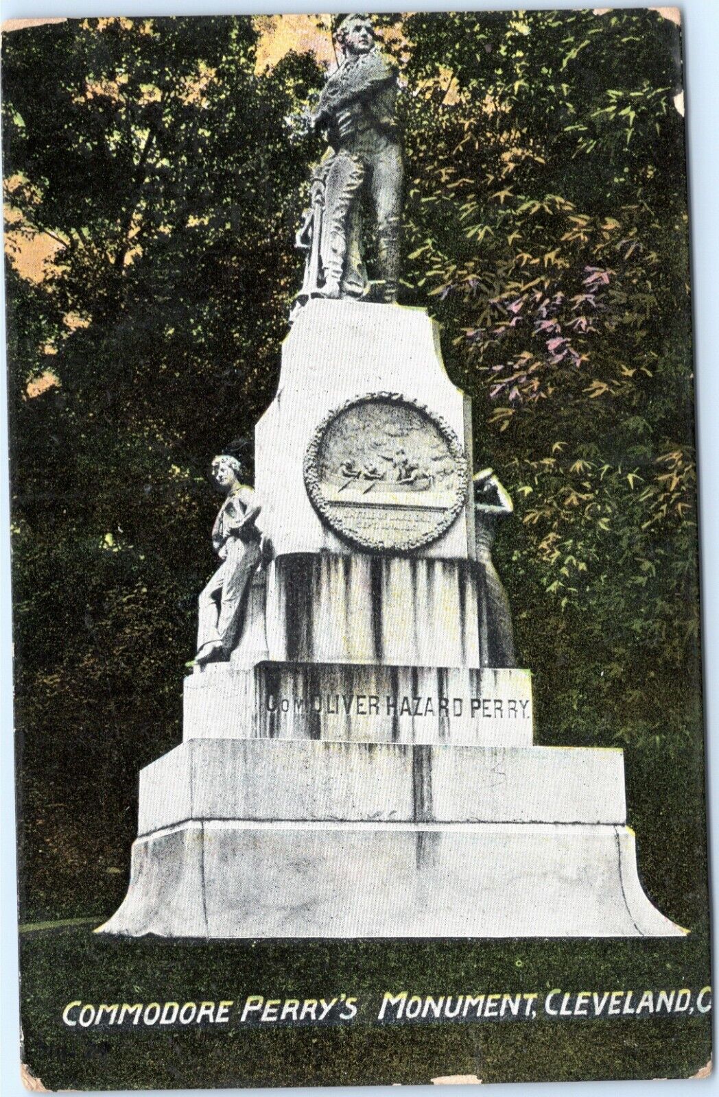 postcard Commodore Perry\'s Monument, Cleveland, Ohio