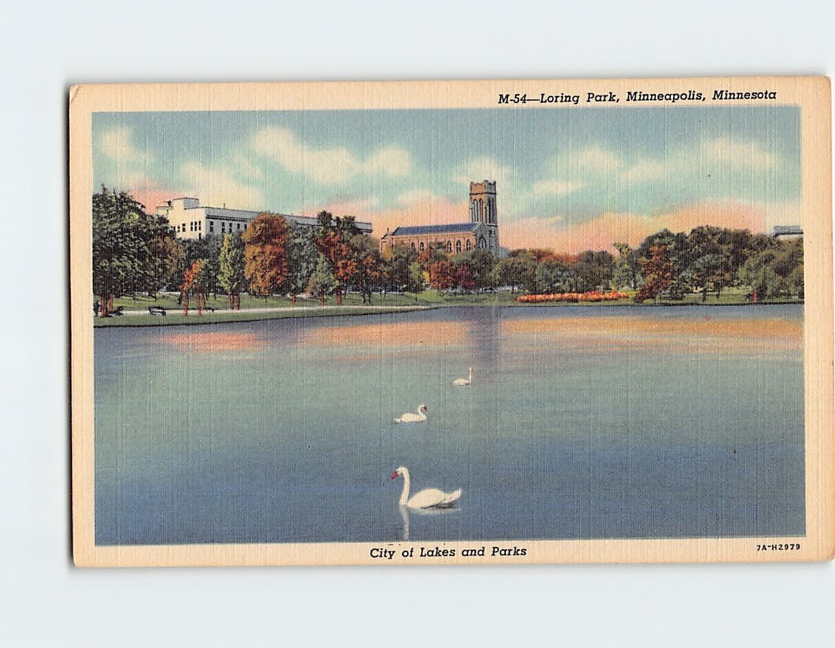 Postcard Loring Park Minneapolis Minnesota USA
