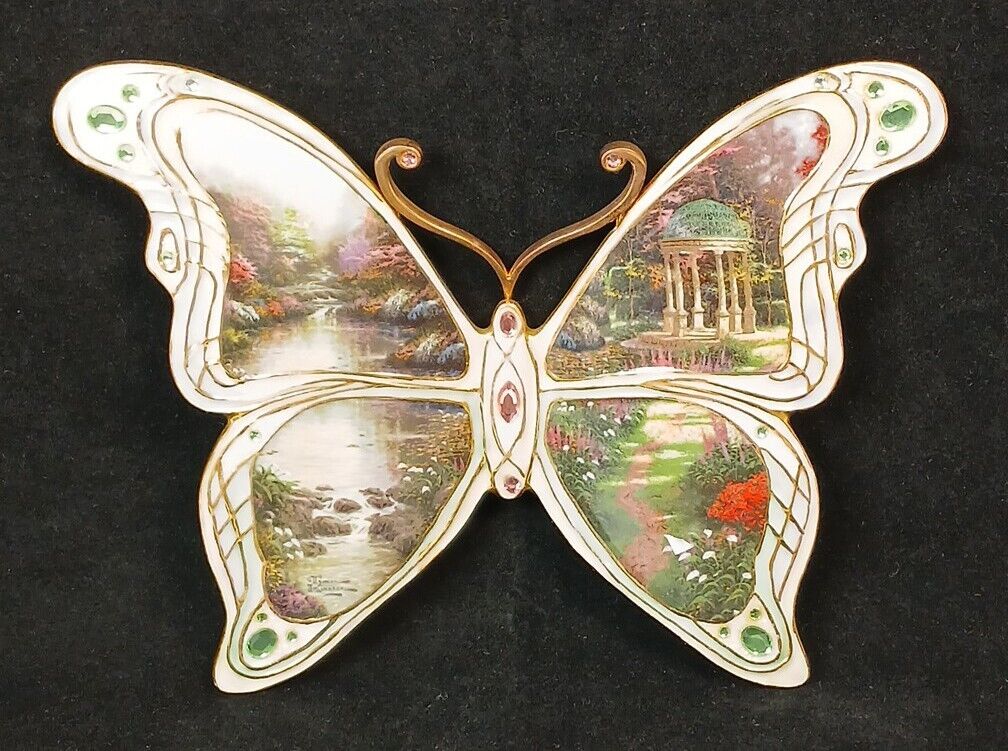 The Garden of Prayer by Thomas Kinkade by Bradford Exchange Ceramic Butterfly