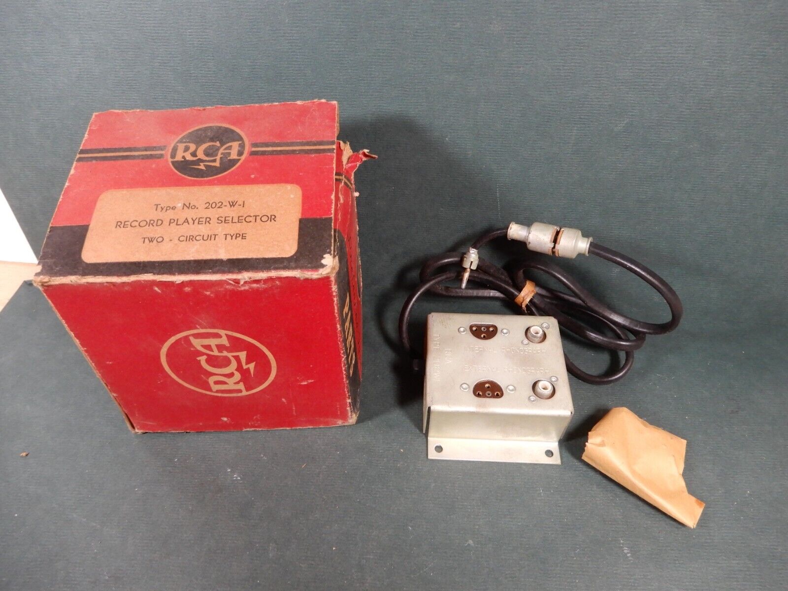 RCA Vintage Two Circuit Record Player Selector Type 202-W-1 NOS