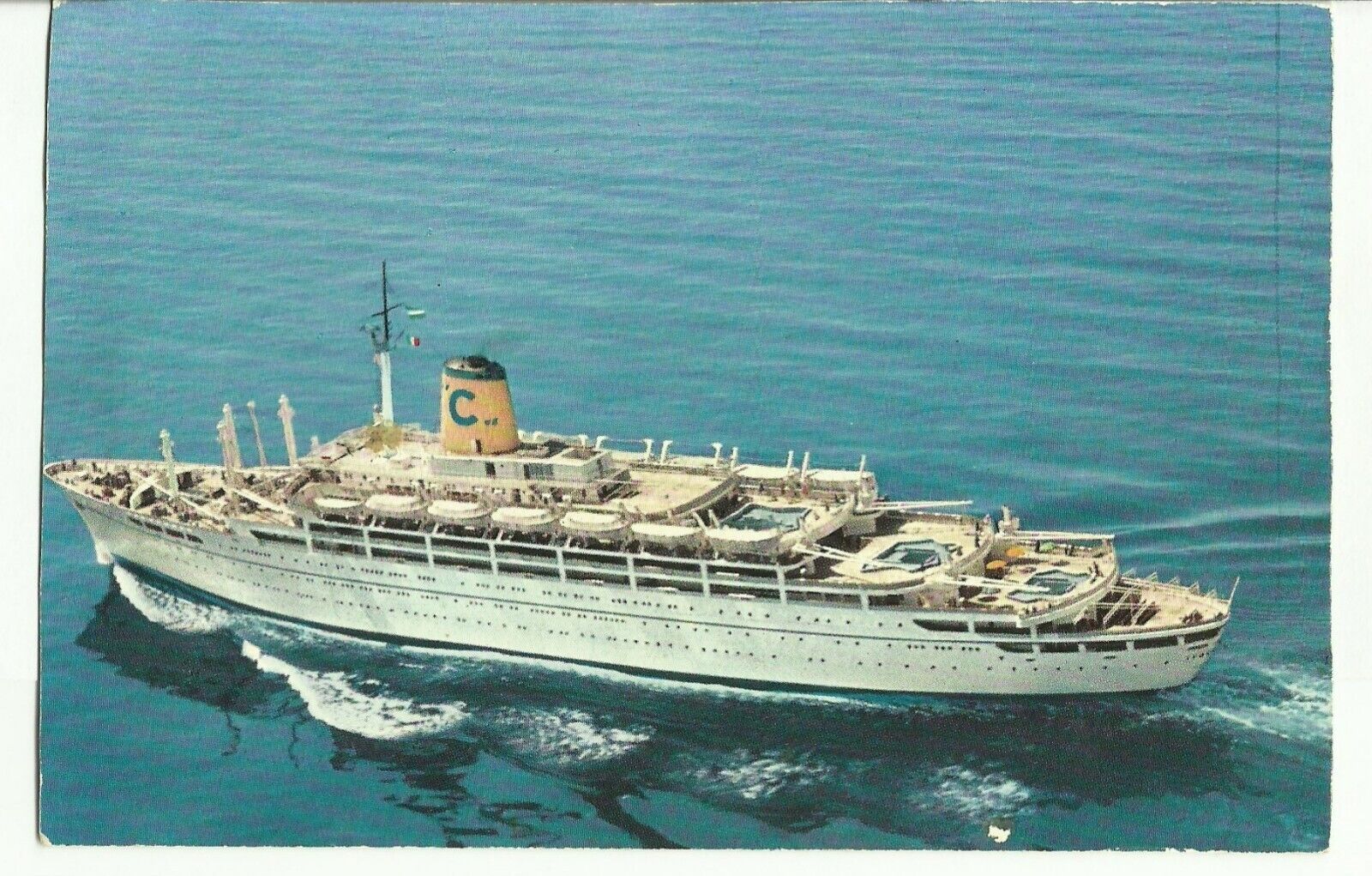 Federico C Costa Line Genoa Italy UNP Vintage Cruise Ship Ocean Liner Postcard