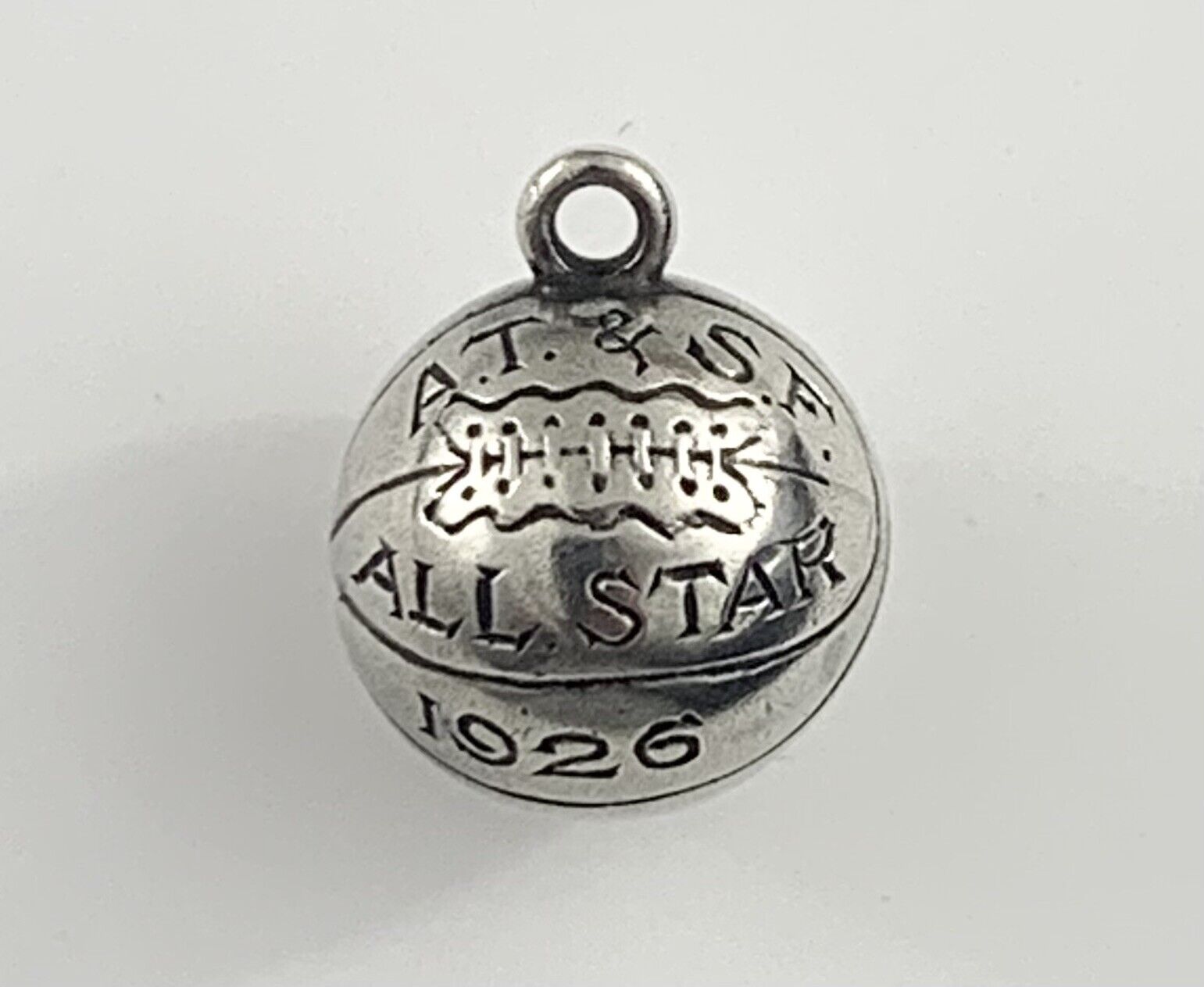 Rare 1926 ATSF Atchison Topeka Santa Fe Railway Sterling Silver Basketball Award