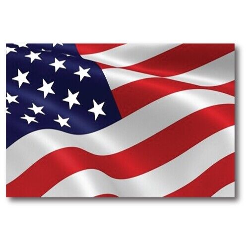 Magnet Me Up Waving American Flag Car Magnet Decal -4x6 Heavy Duty for Car Truck