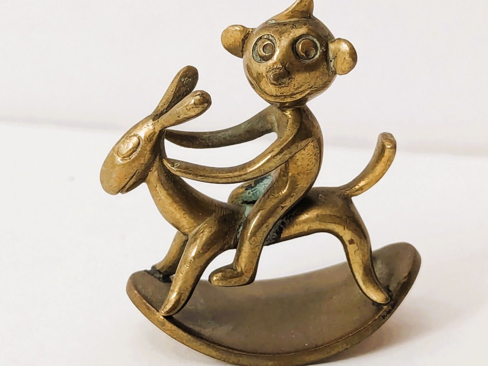 Antique - Art Deco Karl Hagenauer 1898–1956 Monkey Riding a Rocking Rabbit