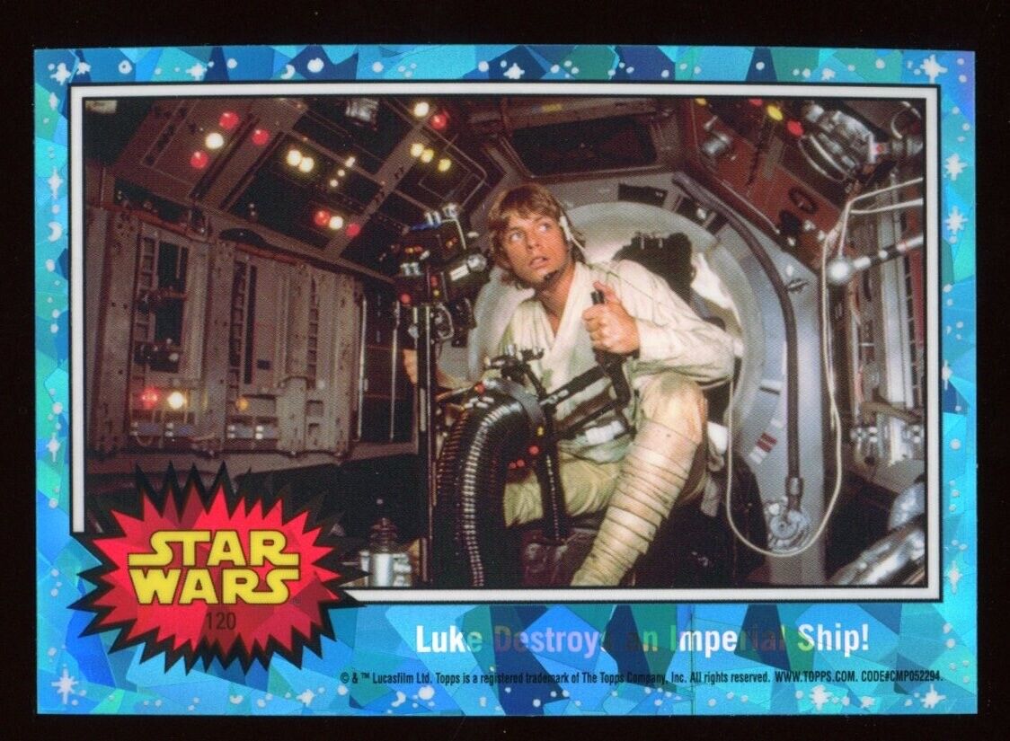 2022 Topps Chrome Sapphire Star Wars - #120 - Luke Destroys an Imperial Ship