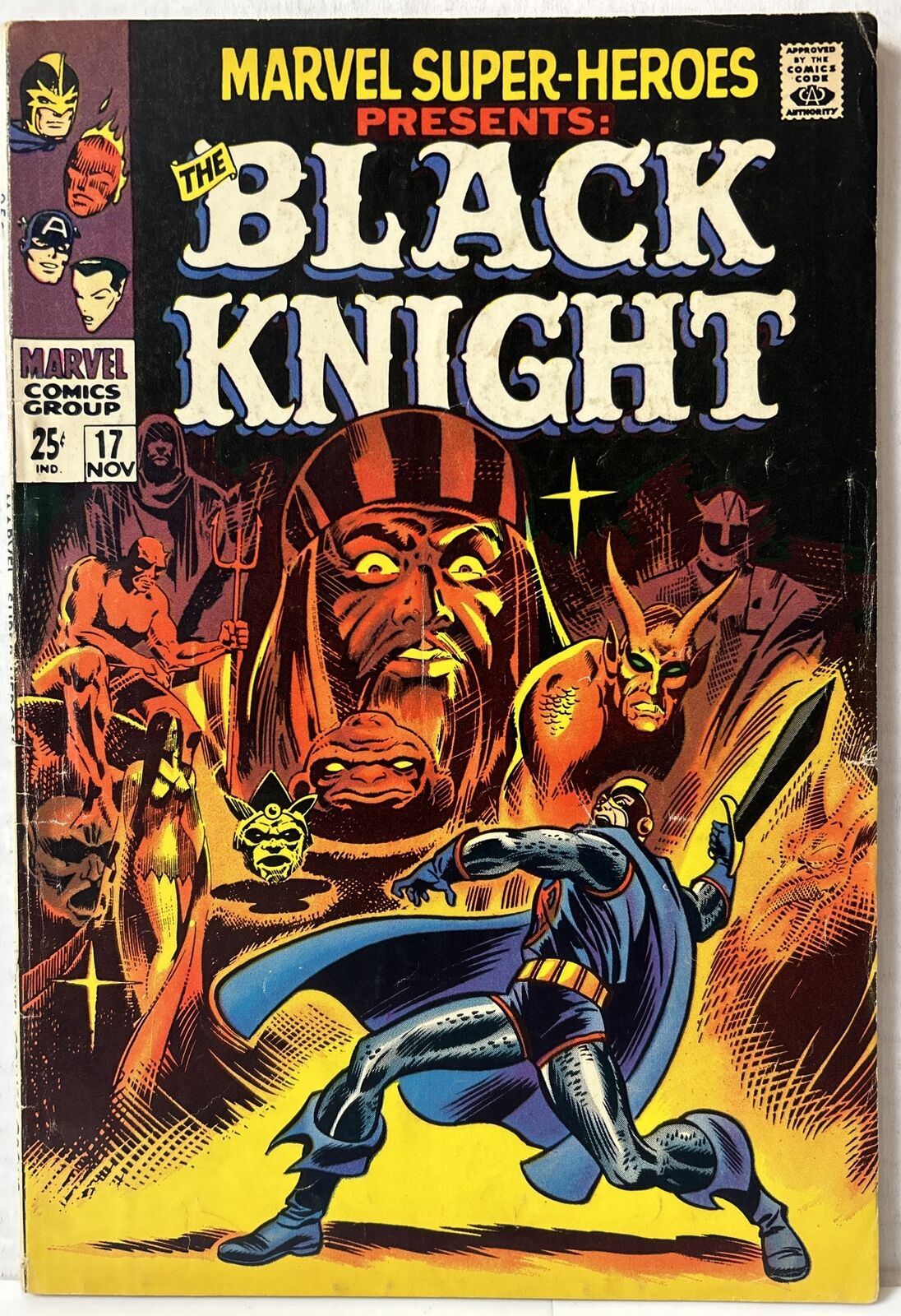 Marvel Super-Heroes #17 Presents (1968) 1st Solo & Origin Black Knight *VG+*