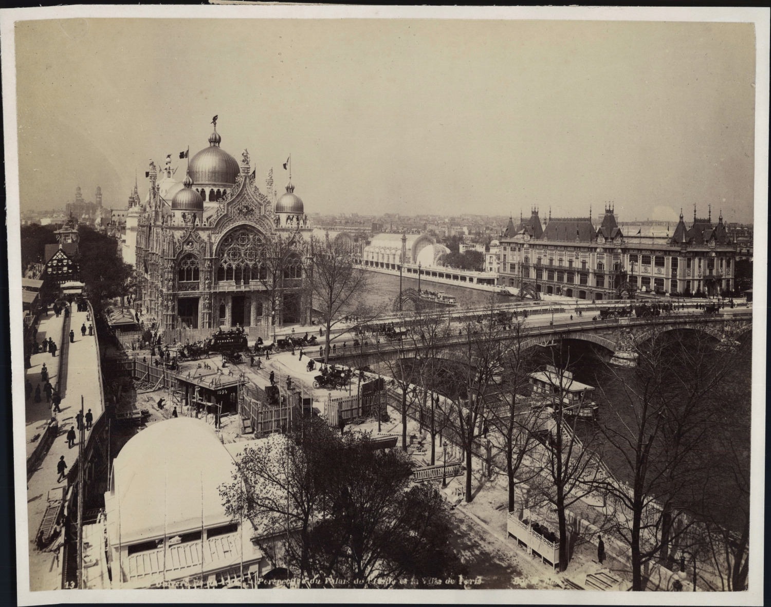 France, Paris, 1900 Universal Exhibition, Palais de l'Italie vintage p