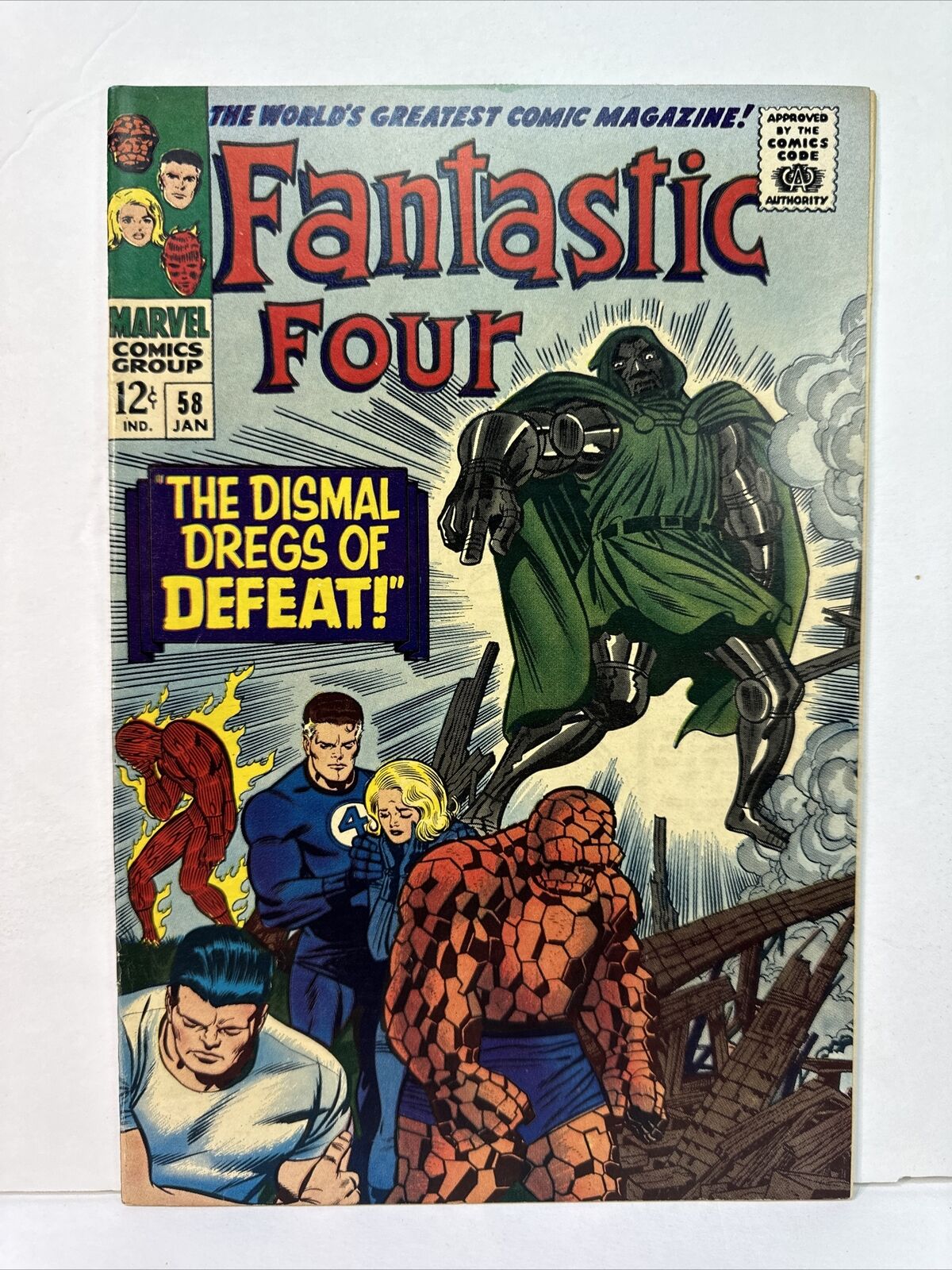 Fantastic Four #58 Marvel Comics (Jan, 1967) 7.5 VF- Doctor Doom Cover Key