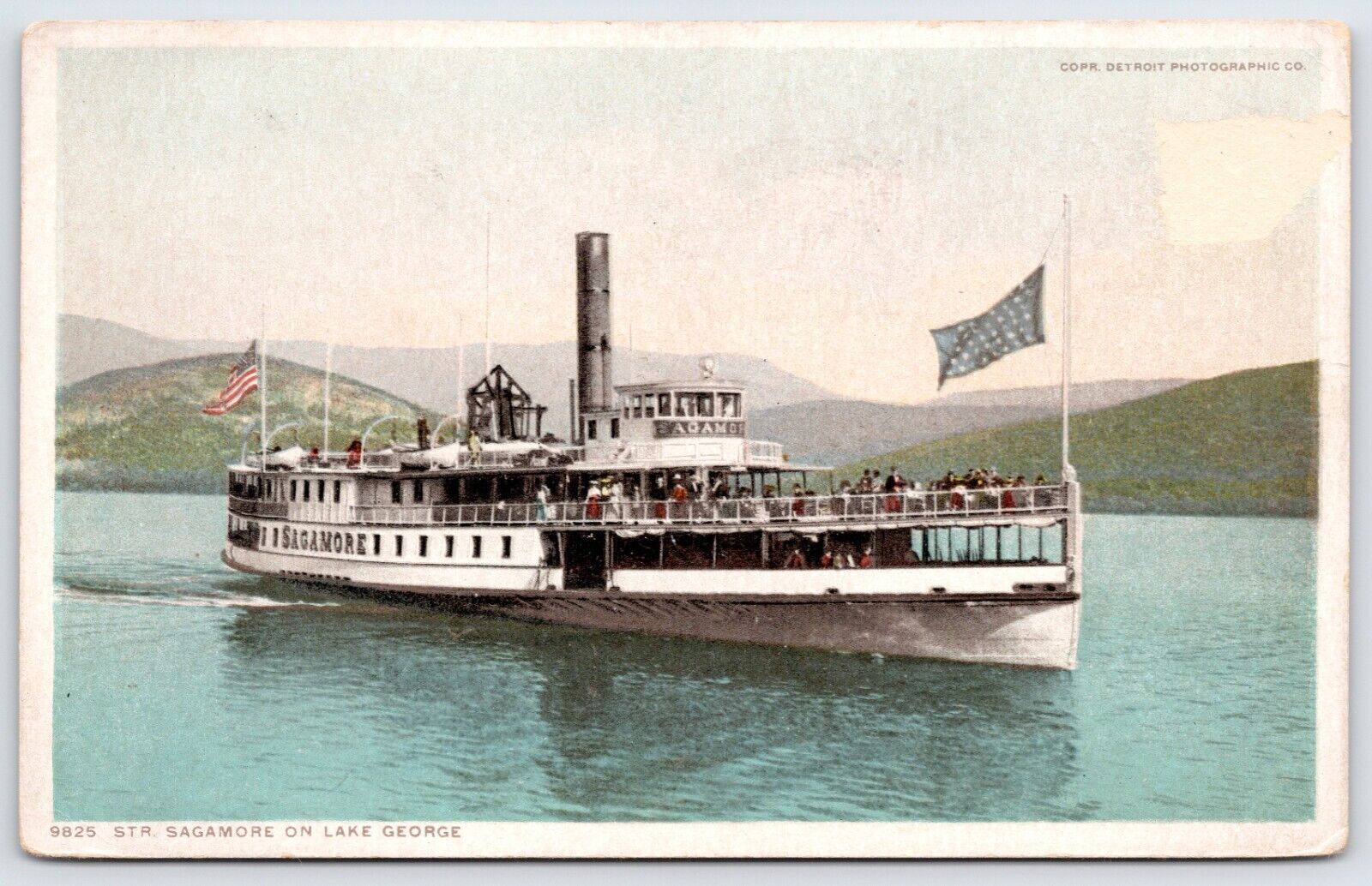 Postcard Steamer STR Sagamore On Lake George, New York Unposted