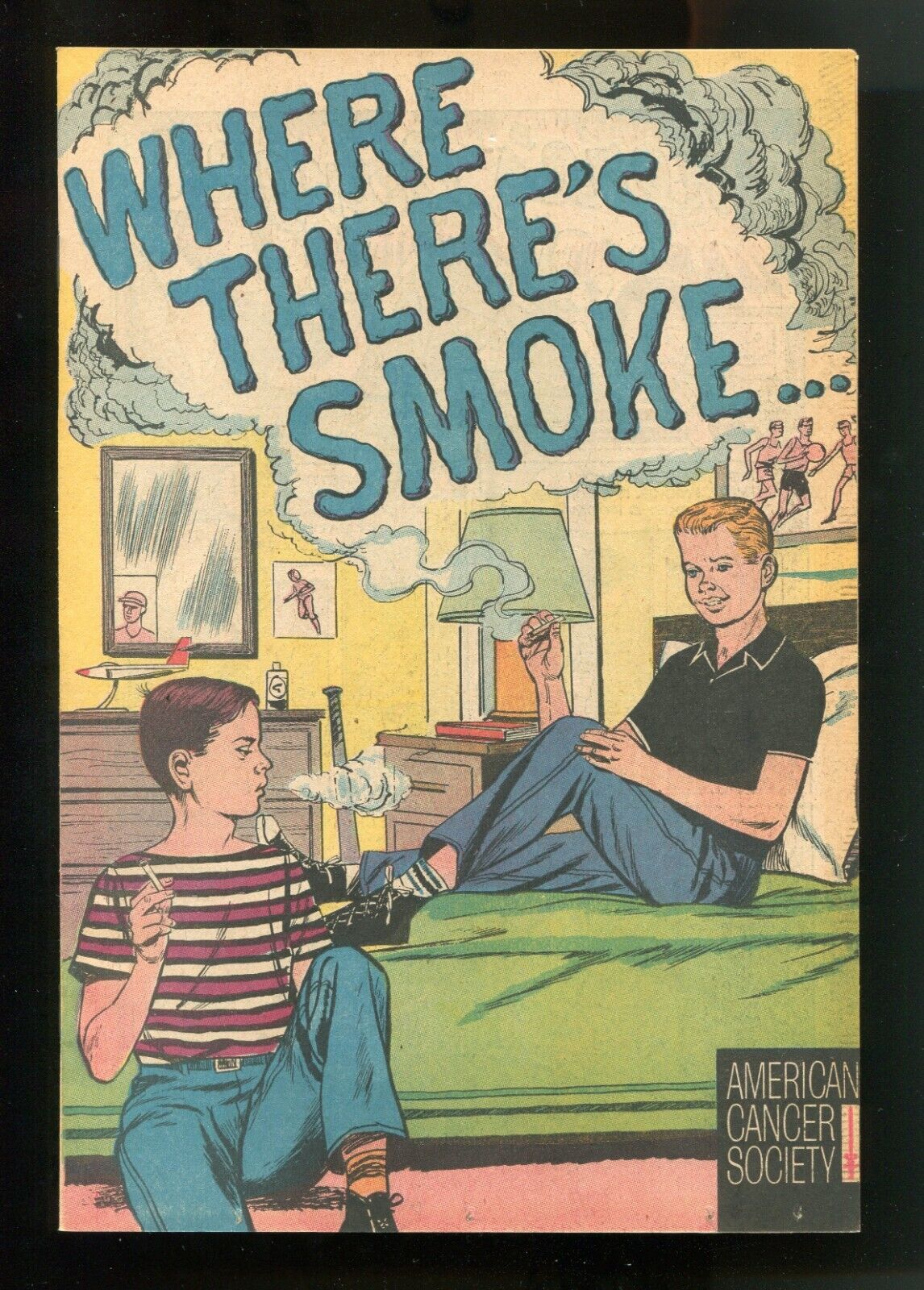WHERE THERE\'S SMOKE... - ANTI-SMOKING PROMOTIONAL GIVEAWAY - CANCER - 1971