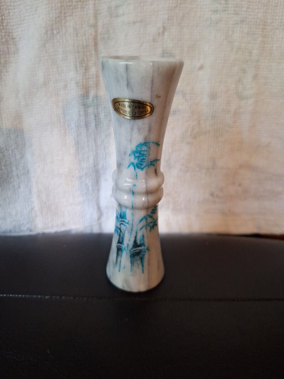 Vintage Chinese Etched Marble Vase