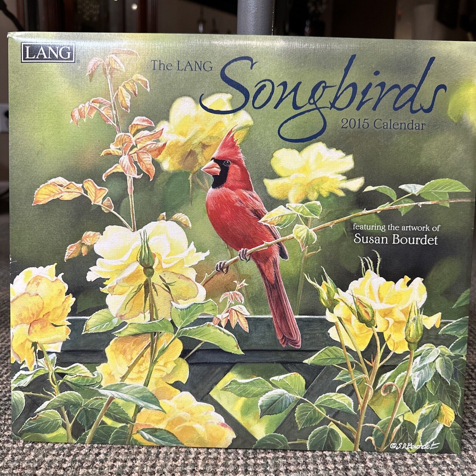 LANG Wall Calendar 2015 Songbirds Bourdet Bookmark Coasters Magnets Gift Tags