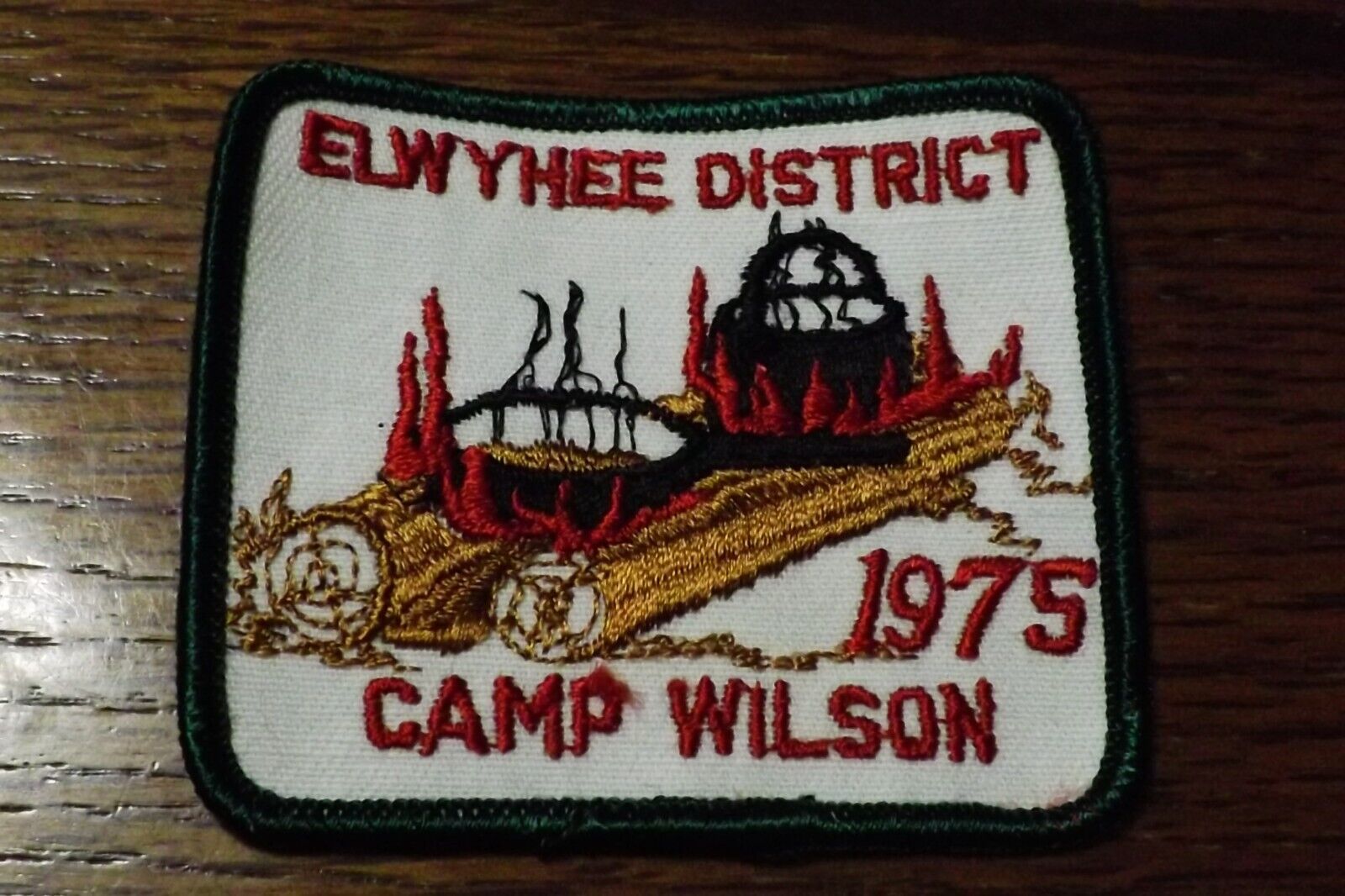BOY SCOUT PATCH 1975 CAMP WILSON ELWYHEE DISTRICT NOS