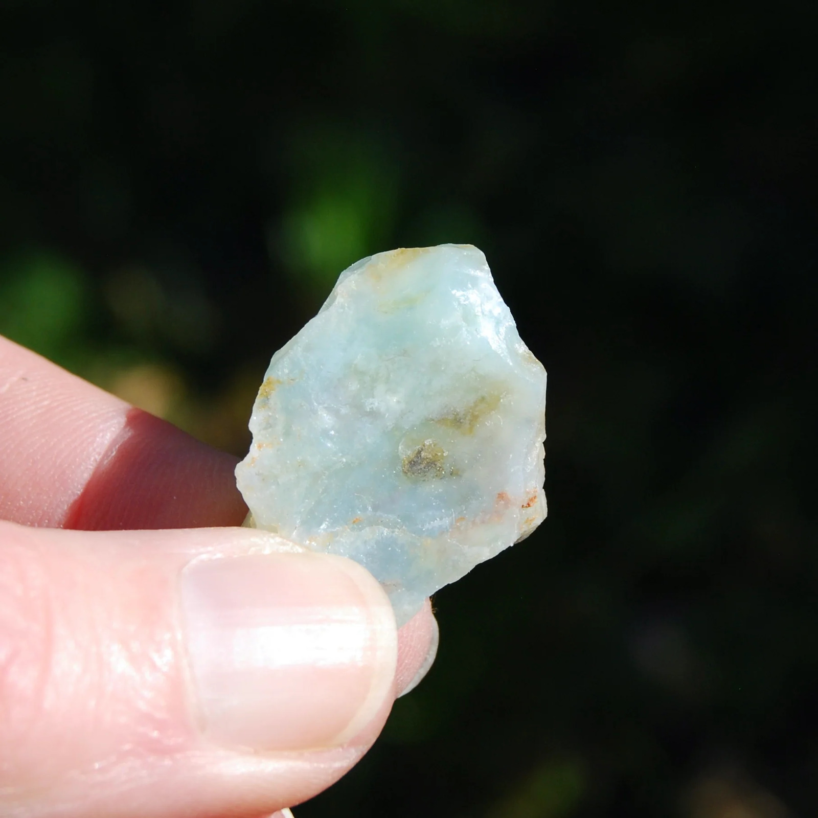 26ct 29mm Blue Peruvian Opal Crystal, Natural Raw Blue Andean Opal, Peru d5