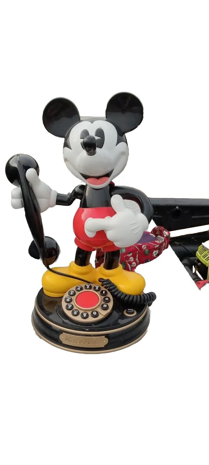 Vintage Classic Mickey Mouse Animated Talking Telephone Disney Phone Works
