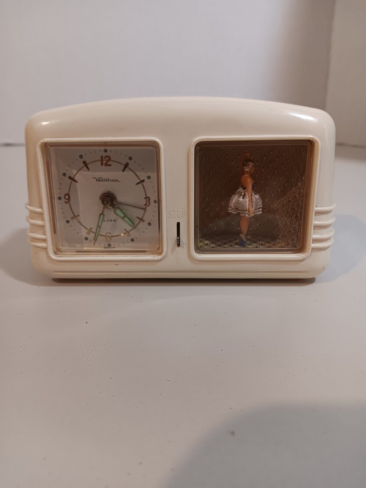Vintage  German Made Waltham Musical Clock, Very Rare , Cream Bakelite