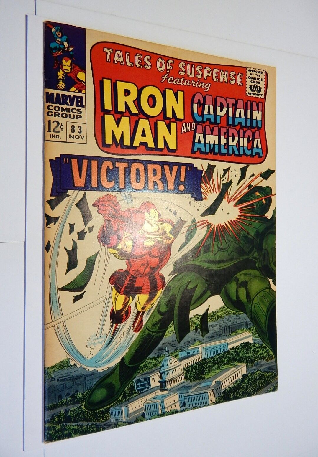 TALES OF SUSPENSE #83  CAPTAIN AMERICA IRON MAN ROBOT COVER KIRBY  NM 9.0  1966