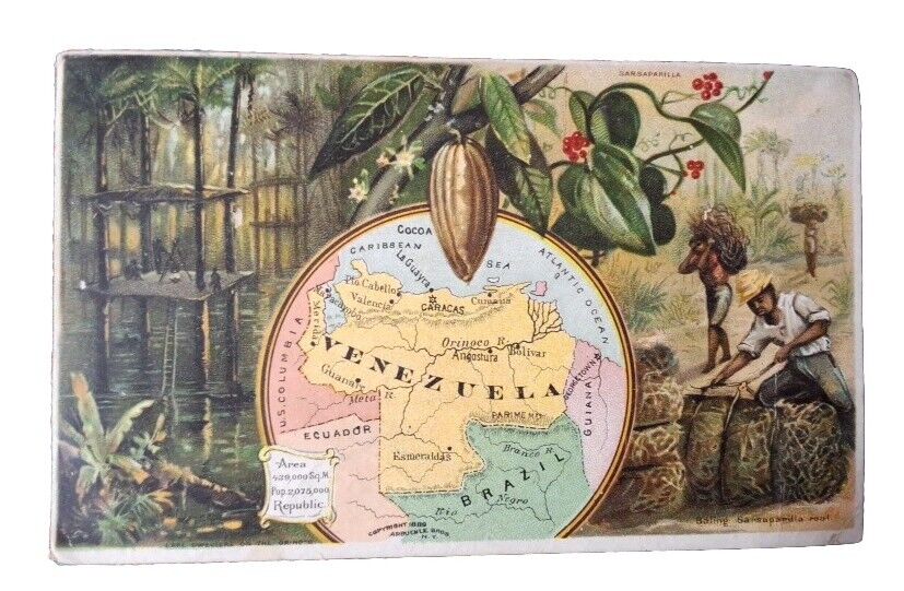 1889 Arbuckle Bros Coffee Trade Card Venezuela Cocoa 