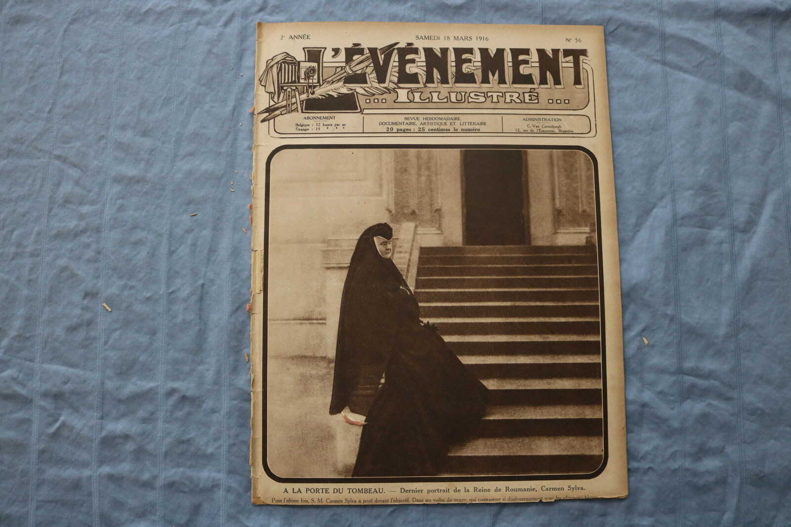 1916 MARCH 18 L'EVENEMENT MAGAZINE - A LA PORTE DU TOMBEAU - FRENCH - NP 8648