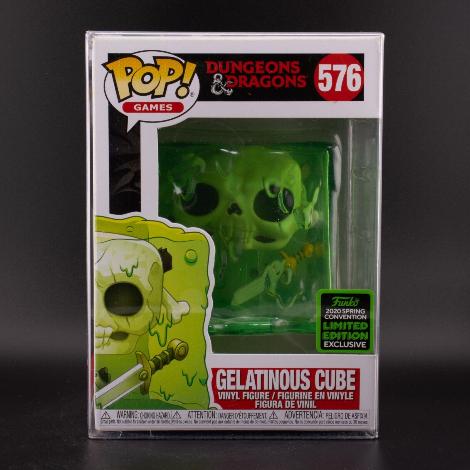 FUNKO POP GELATINOUS CUBE 576 2020 SPRING CONVENTION LIMITED EDITION +PROTECTOR