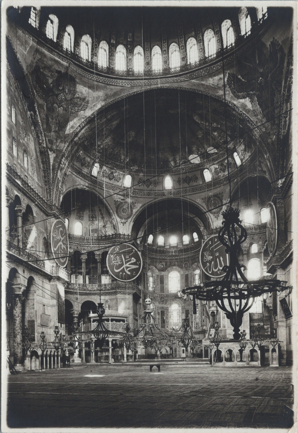 Constantinople, Hagia Sophia Interior, Vintage Print, 1919 Vintage Print