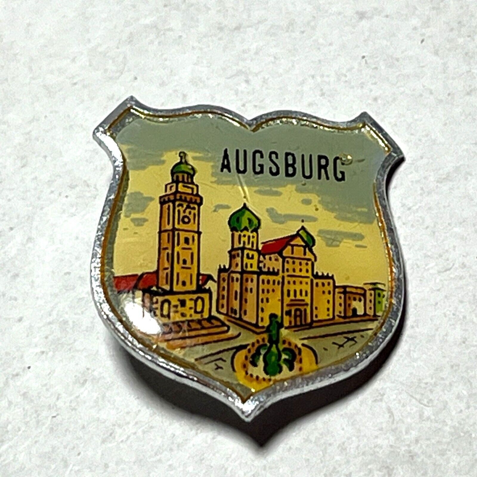 Vintage Augsburg Germany Souvenir Shield Pin