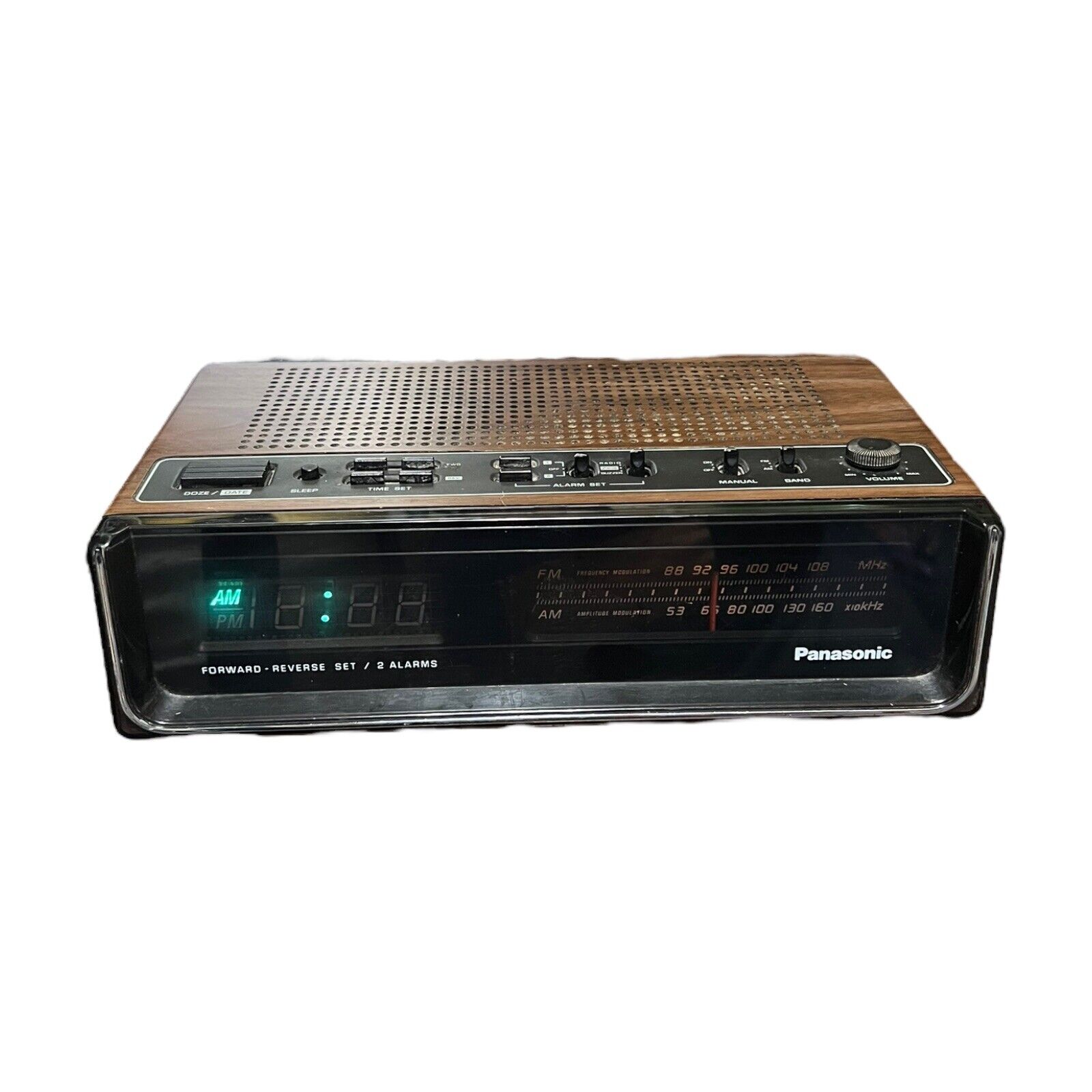 Vintage 80s Panasonic RC-95 Dual Alarm Clock Radio Works Great Bright VFD Tested