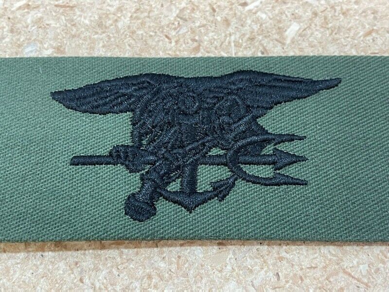 USN Navy SEAL Trident Special Warfare Uniform Insignia Patch OD Green Badge