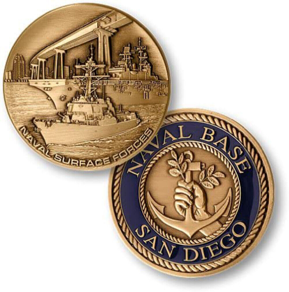 NEW U.S. Navy Naval Station San Diego Challenge Coin.