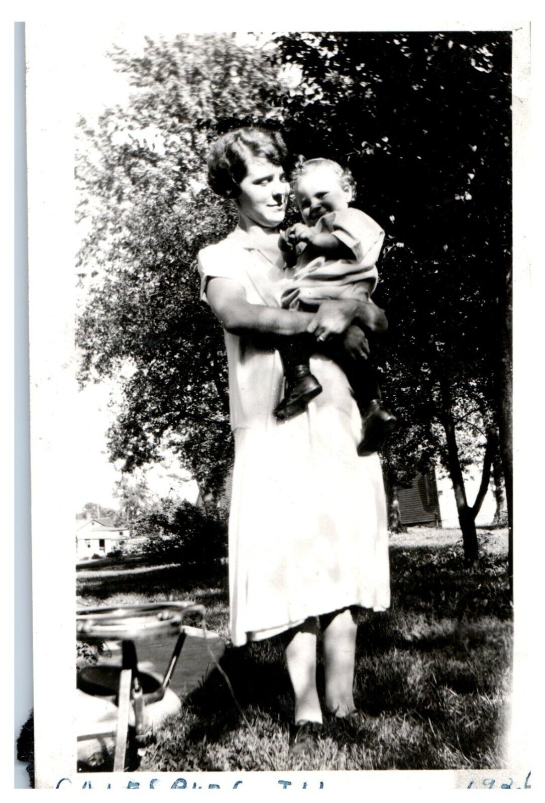 LADY AND THE BABY,GALESBURG,IL,1926.VTG 4.5\