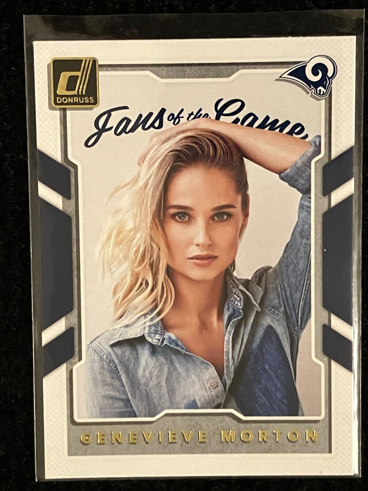 Genevieve Morton 2017 Donruss Fans of The Game Insert Card. Los Angeles Rams