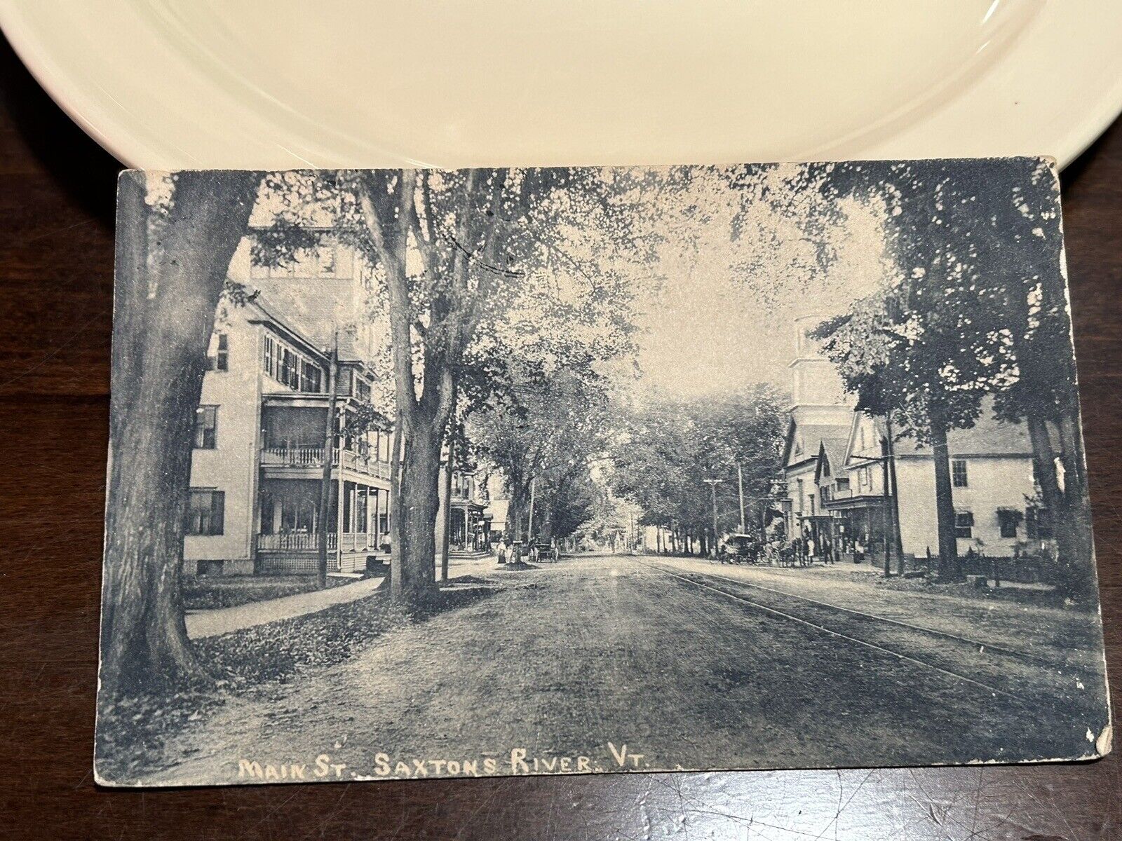 Main Street Saxtons River Vermont 1908 Postcard Le