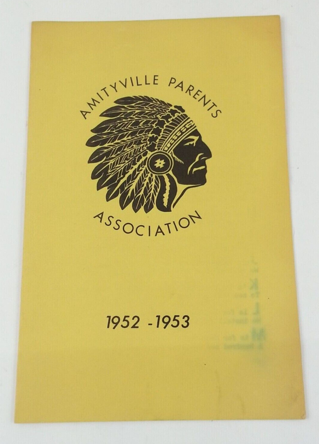 1952 - 1953Vintage Amityville Parents Association School Program Warriors Amity