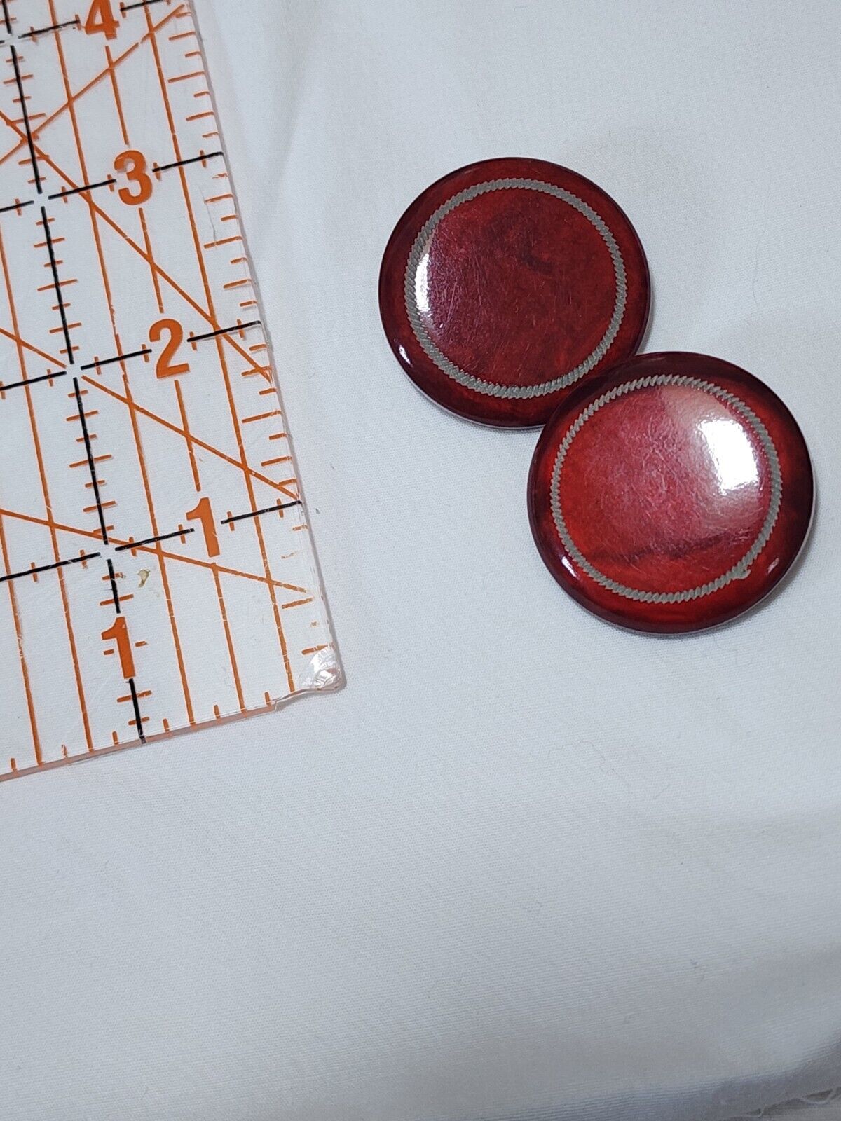 Vintage Red Coat Buttons 