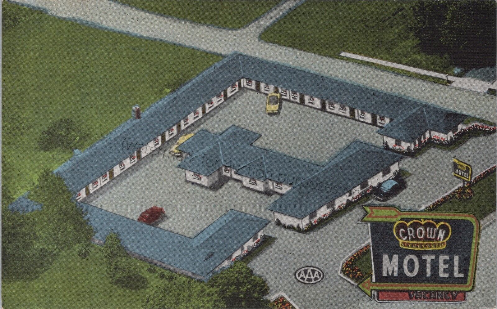 Massillon, OH: Crown Motel - Vintage Stark County, Ohio Illustrated Postcard