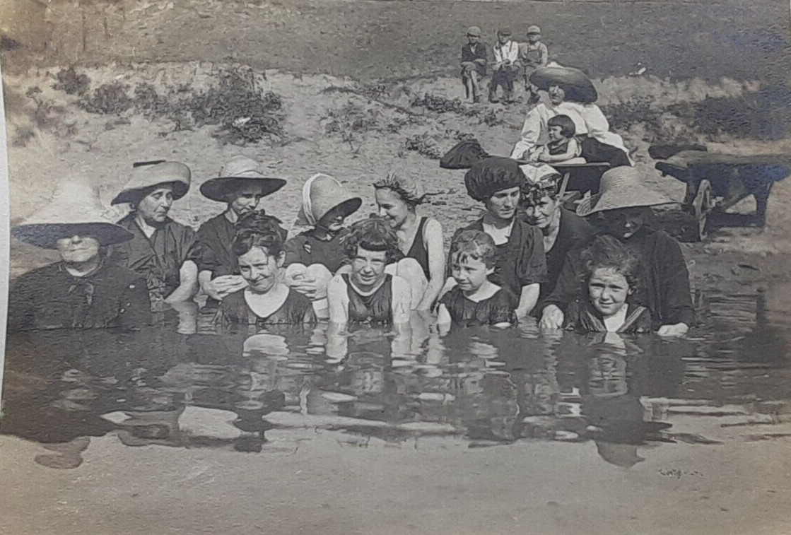 Vintage 1911 Girls Women Swimming Hole Bonnets Caps Hats Moms Boys Waverly Ohio