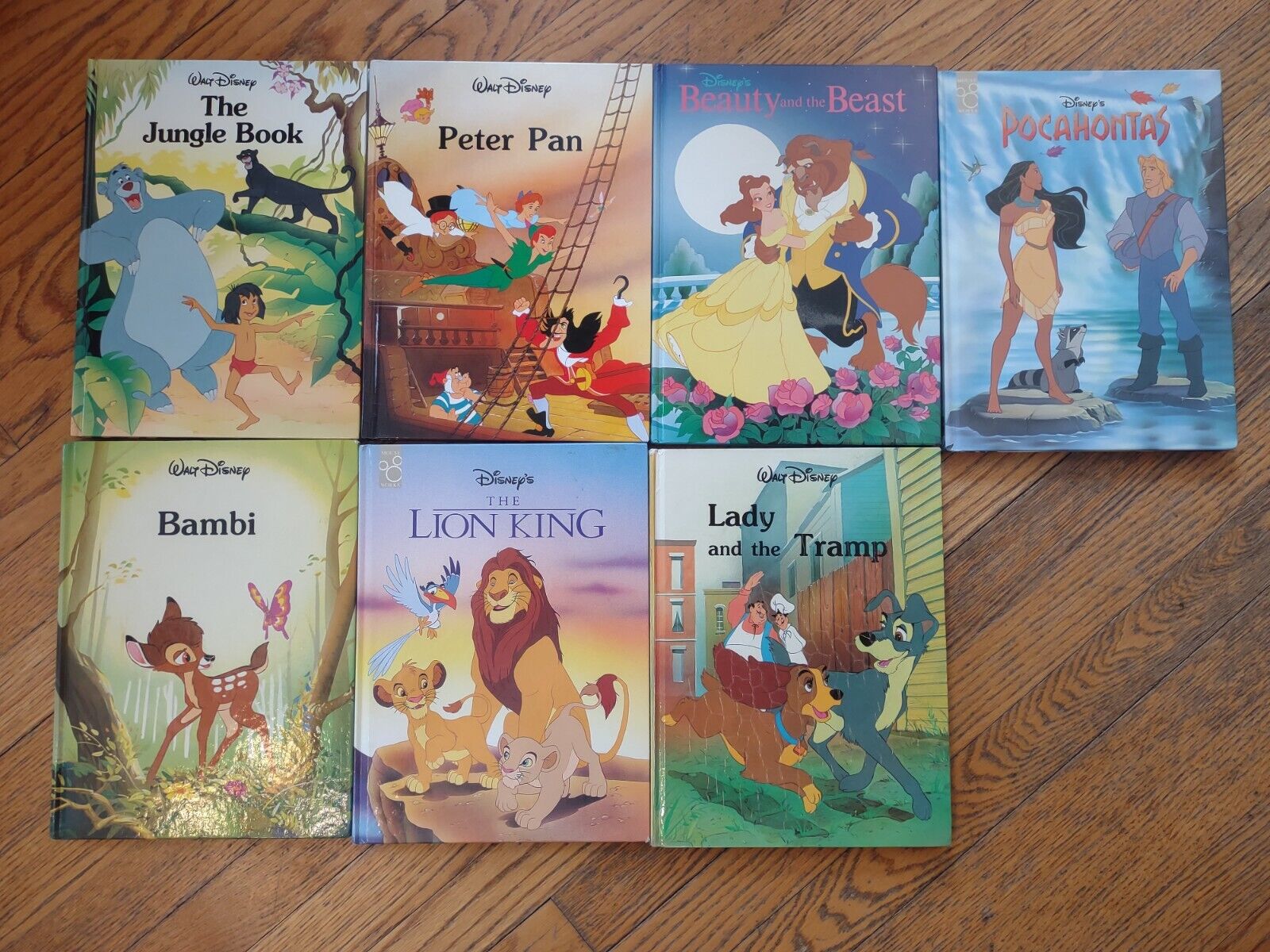 Set Of Vintage Hardcover Walt Disney Books 