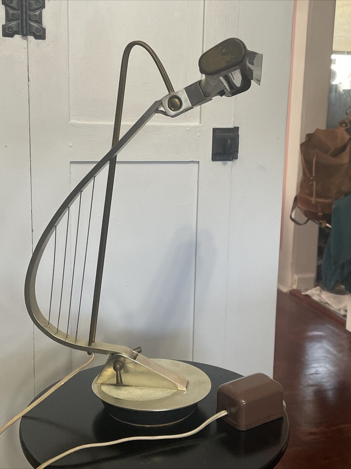 1960s Piano Harp Lamp for desk or Piano by Cannon; Mid Century Modern